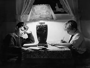 Homework: Students doing their homework, 1932