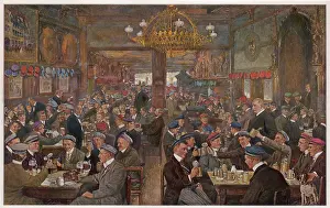 Bierkeller: Students drinking in the Thuringer Hof, Leipzig
