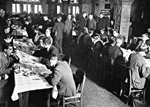Cheap: Students eat in the cafeteria, 1930