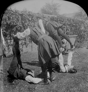 Bpeosa: Students exercising in garden