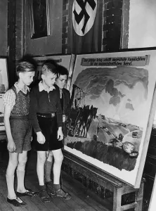 Eastward: Students at an exhibition, 1942