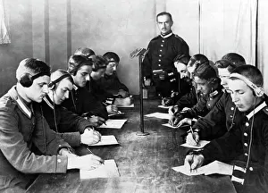 Fliegertruppe: Students in a German flight training school in World War I