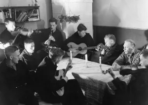 Advent: Students making music, 1934