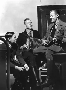Mandolin: Students making music, 1936