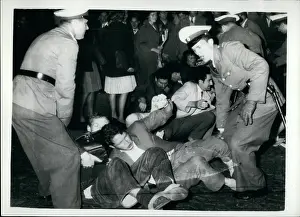 Clashed: Students protest against Franco celebration, West Berlin