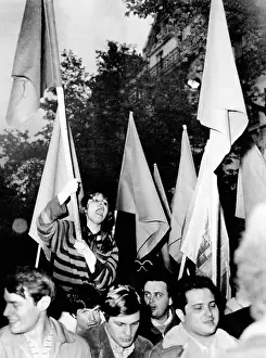 Banning: Students protest a government order banning ?