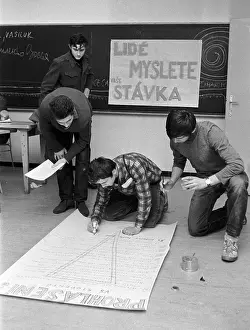 Karas: Students - protest - strike - poster - banner