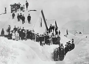 Valdez: Students - School - Snow - Alaska