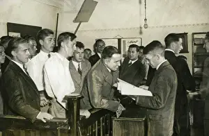 Outlook: Students sign up for voluntary work, 1932