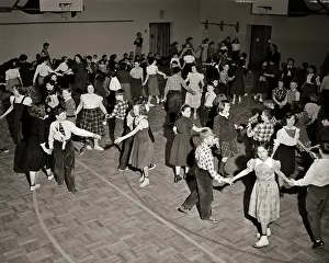 Solis: Students Square Dancing at the Solis Cohen School