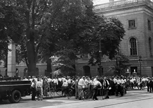 Suspended: Students in front of the University in Berlin, 1932