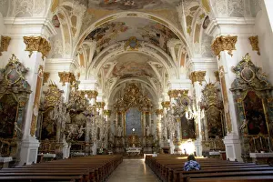 Donau: Studienkirche interior, Dillingen, Bavaria, Germany