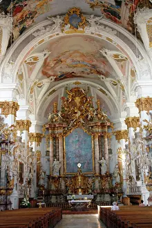 Donau: Studienkirche interior, Dillingen, Bavaria, Germany