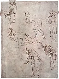 1500s: Studies for the Adoration of the Magi, by da Vinci