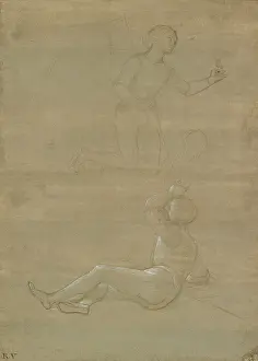 Perugino: Studies for a guard in a Resurrection and of an angel