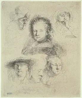 1636: Studies of the head of Saskia