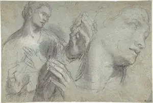 Barocci: Studies of a Man's Head and of His Hands, 1592?99