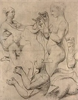 Studies of Nudes, by Ingres