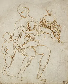 Stylus: Studies for a Virgin and Child with St John
