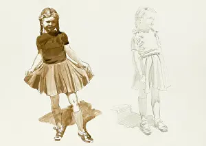 Pleated: Studies of a young girl