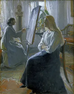 Easel: In the Studio, Anna Ancher, the Artist's Wife