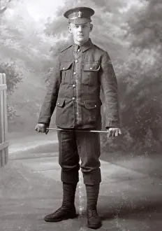 Uotc: Studio photo, young man in UOTC uniform, WW1