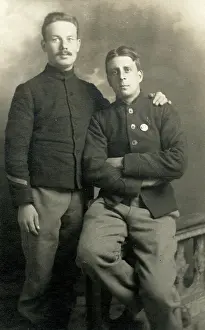 Sergent: Studio photograph of two Belgian NCOs
