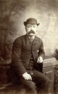 Carte: Studio portrait of a man on a carte de visite