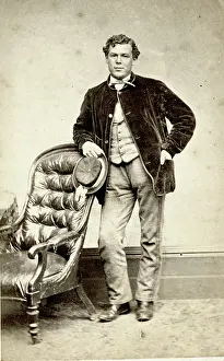 Carte: Studio portrait of a man on a carte de visite