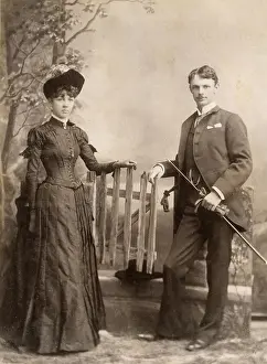 Callaway: Studio portrait of young couple, San Antonio, Texas, USA