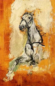 Equines: Study of a Dappled Horse, by Meissonier