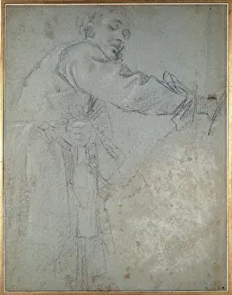 Carracci: Study of a draped male Figure