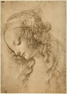 Yellowish: Study for the face of the Virgin