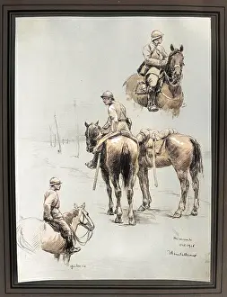 David Cohen Fine Art: A study of French Cavalry at Mirimont