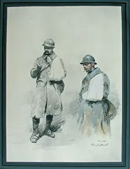 Bellecour: Study of two French walking wounded soldiers