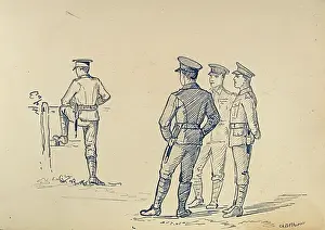 Resided: Study of a group of soldiers, Chislehurst Landscape verso