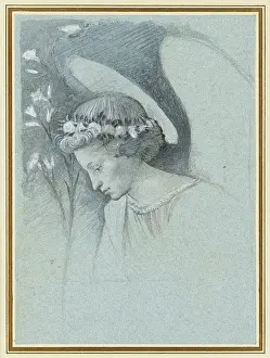 Wove: Study of the Head of the Angel Gabriel - Lippi