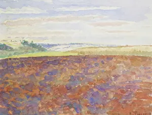 Epte: Study of Landscape with ploughed Field, Eragny-sur-Epte