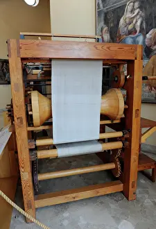 Mechanical: Study of Leonardo da Vinci. Mechanical loom. 15th century