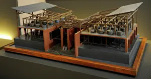 Vinci: Study of Leonardo da Vinci. Multiple cylinder mill. Model