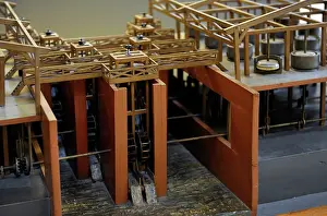 Vinci: Study of Leonardo da Vinci. Multiple cylinder mill. Model