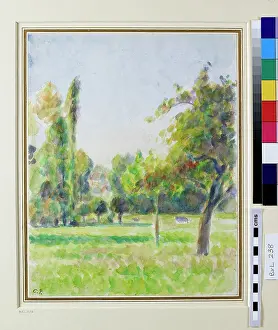 Ashmolean: Study of the orchard, artist's house at Eragny-sur-Epte