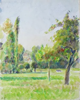 Orchards: Study of the Orchard of the Artist's House, by Pissarro
