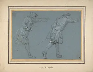 Meulen: Study of Two Soldiers Swordfighting, 17th century