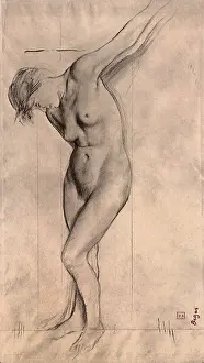 Nudes: Study of a Standing Female Nude, by Degas