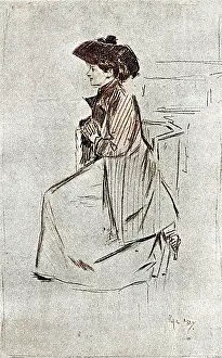 Bended: Study of a woman on bended knee saying her prayers