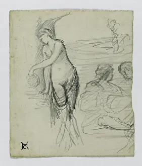 Crayon: Study of three women