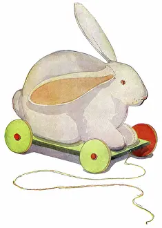 Stuffed: Stuffed Bunny on Wheels