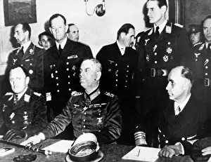Friedeburg: Stumpf, Keitel and Von Friedeburg signing the Capitulation