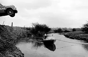 Splashed: Stuntman attempts to fly car over river